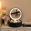 Round Smart LED Makeup Bag with Mirror Lights