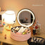 Round Smart LED Makeup Bag with Mirror Lights