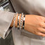 Ensemble de bracelets en chaîne creuse en forme de C simple et lisse