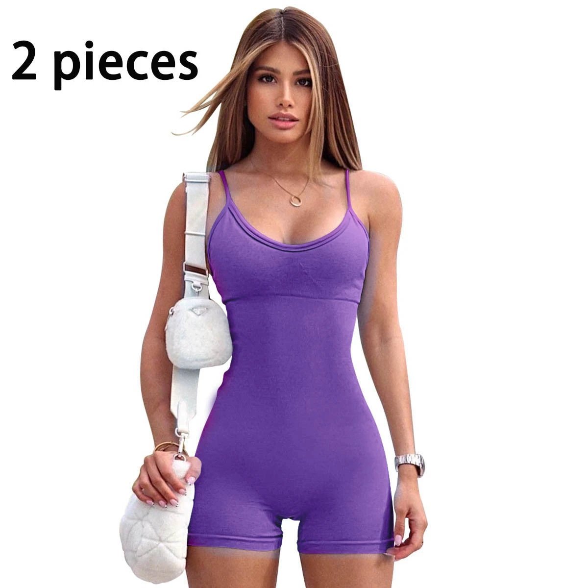 Mono Corto con Tirantes para Mujeres - Ropa Activa Elegante