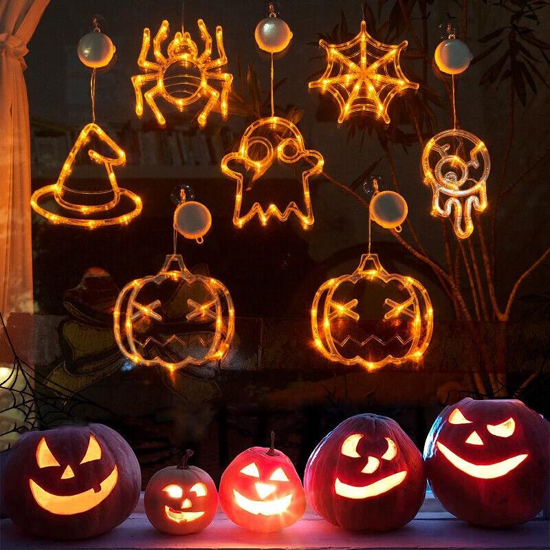 Luces LED para Ventanas de Halloween - Decoración Espeluznante