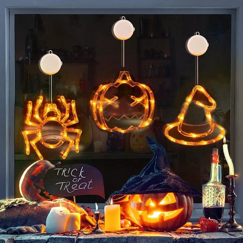 Luces LED para Ventanas de Halloween - Decoración Espeluznante