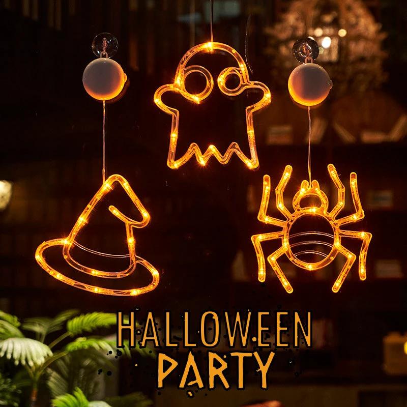 Luces LED para Ventanas de Halloween - Decoración Espeluznante