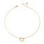 Collar de Corazón Hueco de Acero Inoxidable con Torcido