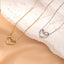 Collar de Corazón Hueco de Acero Inoxidable con Torcido