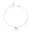 Collar de Corazón Hueco de Acero Inoxidable con Torcido
