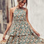 Summer Printed Halter Dress - Boho Backless A-Line