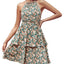 Summer Printed Halter Dress - Boho Backless A-Line