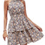 Summer Printed Halter Dress - Boho Backless A-Line