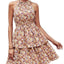 Summer Printed Halter Dress - Boho Backless A-Line