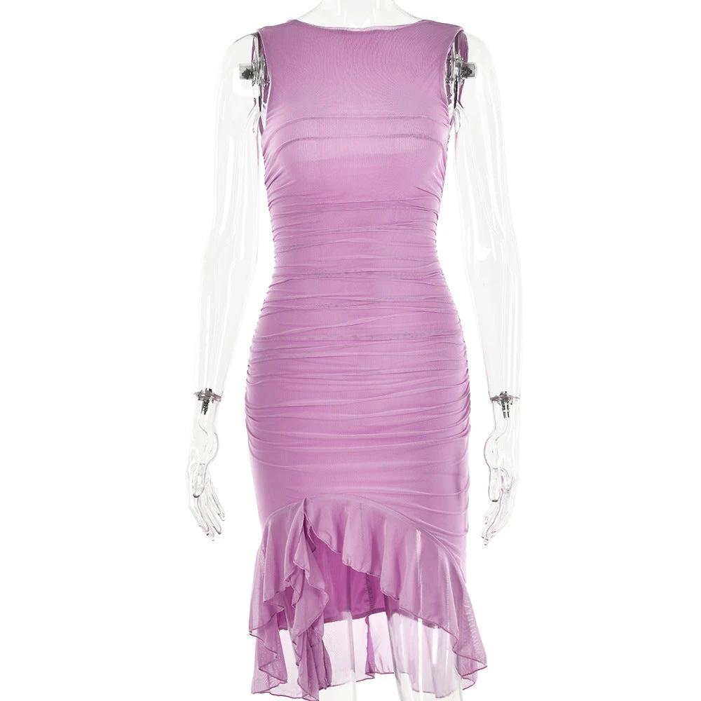 Vestido sin mangas ajustado de verano para mujeres