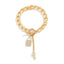 Thick Chain Lock and Key Pendant Necklace