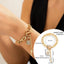Thick Chain Lock and Key Pendant Necklace
