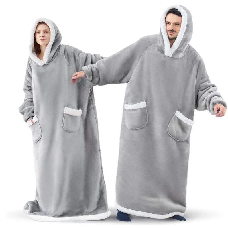 Hoodie Blanket TV d'hiver - Pullover surdimensionné avec poches