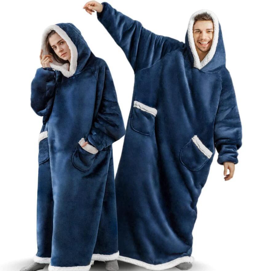 Hoodie Blanket TV d'hiver - Pullover surdimensionné avec poches