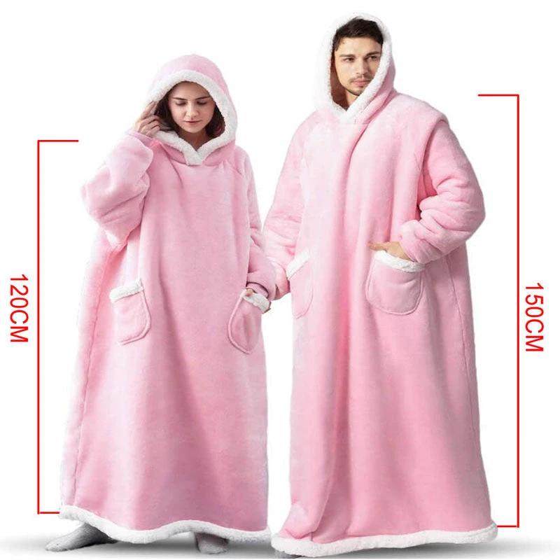 Hoodie Blanket TV d'hiver - Pullover surdimensionné avec poches