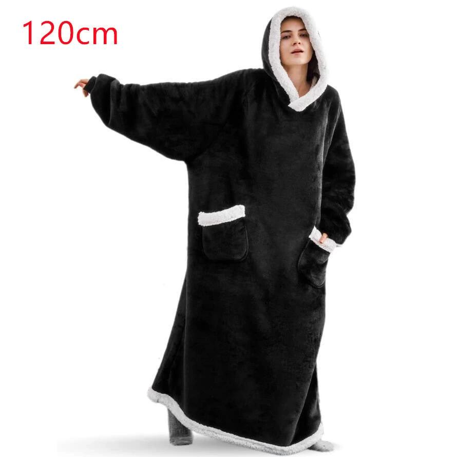 Hoodie Blanket TV d'hiver - Pullover surdimensionné avec poches