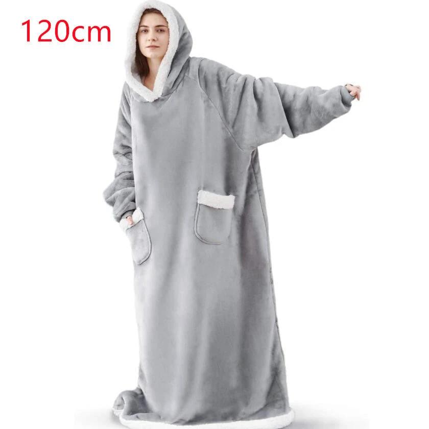 Hoodie Blanket TV d'hiver - Pullover surdimensionné avec poches