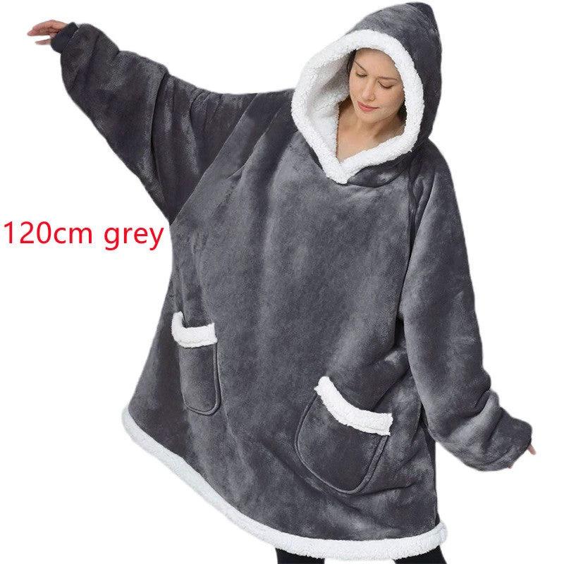 Hoodie Blanket TV d'hiver - Pullover surdimensionné avec poches