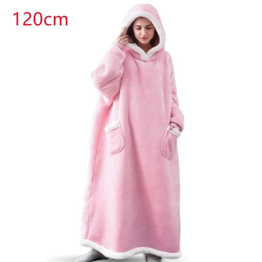 Hoodie Blanket TV d'hiver - Pullover surdimensionné avec poches