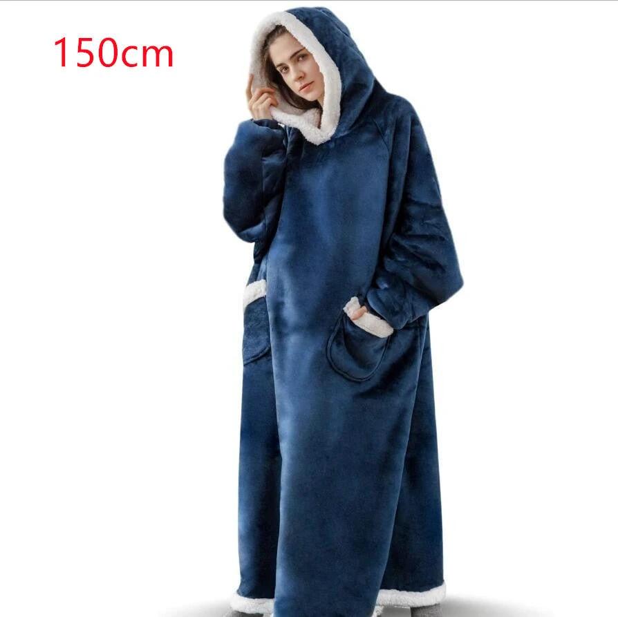 Hoodie Blanket TV d'hiver - Pullover surdimensionné avec poches
