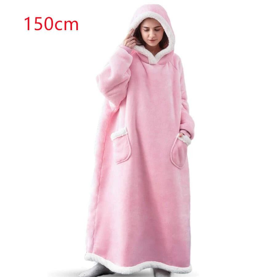 Hoodie Blanket TV d'hiver - Pullover surdimensionné avec poches
