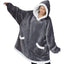 Hoodie Blanket TV d'hiver - Pullover surdimensionné avec poches
