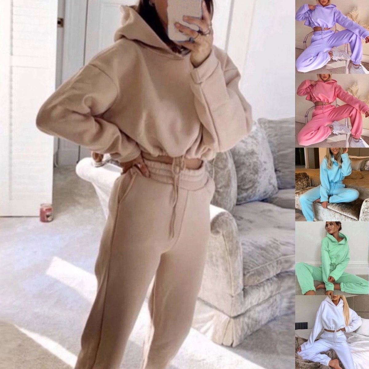 Women's 2-Piece Jogging Suit - Stylish Long Sleeve Tracksuit