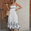 Robe Midi Brodée en Coton pour Femmes - Noir et Blanc Classique en A