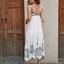 Robe Midi Brodée en Coton pour Femmes - Noir et Blanc Classique en A