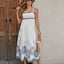 Robe Midi Brodée en Coton pour Femmes - Noir et Blanc Classique en A