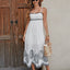 Robe Midi Brodée en Coton pour Femmes - Noir et Blanc Classique en A