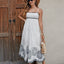 Robe Midi Brodée en Coton pour Femmes - Noir et Blanc Classique en A