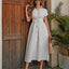 Vestido Camisero de Algodón para Mujer - Midi X-Line Transpirable con Cintura Anudada