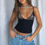 Women's V-neck Lace Camisole with Back Zipper