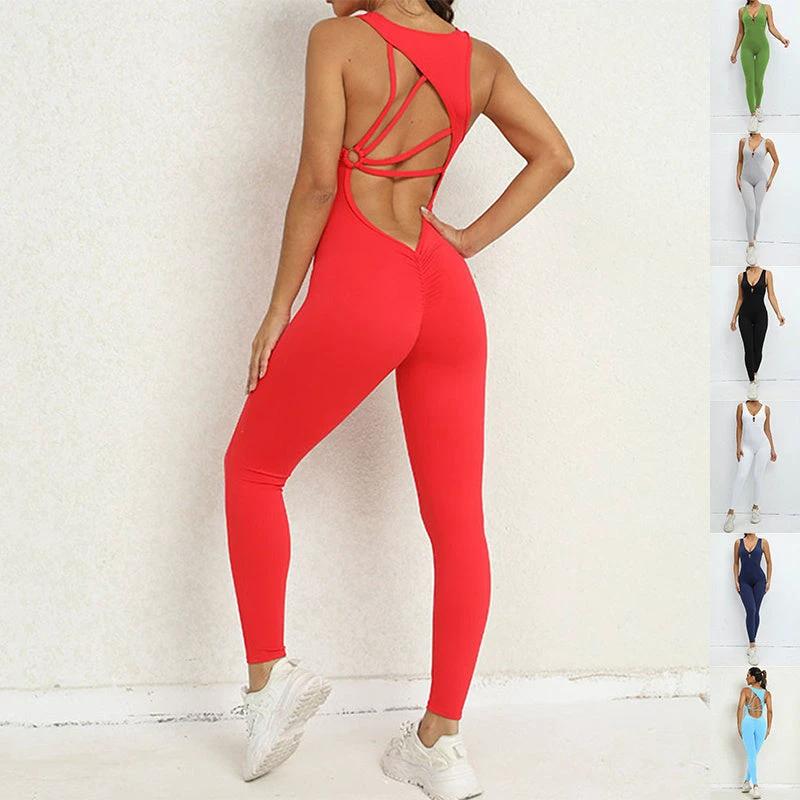 Combinaison de Yoga à Dos en V pour Femmes - Vêtements de Sport Premium