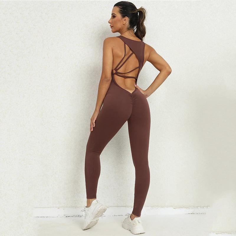 Combinaison de Yoga à Dos en V pour Femmes - Vêtements de Sport Premium