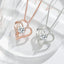 Collier Double Amour en Zircon avec Rhinestones