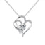 Collier Double Amour en Zircon avec Rhinestones