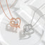 Collier Double Amour en Zircon avec Rhinestones