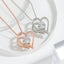 Collier Double Amour en Zircon avec Rhinestones