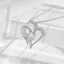 Collier Double Amour en Zircon avec Rhinestones