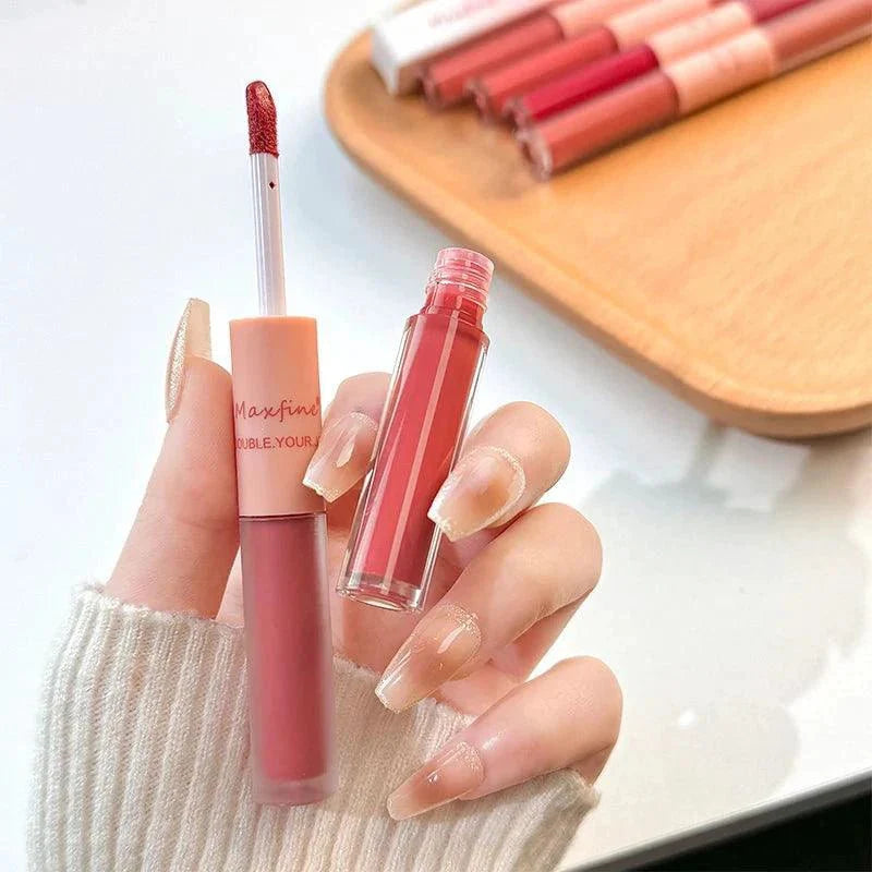 MAXFINE Glase de Labios Doble Cara - Acabado Brillante y Mate