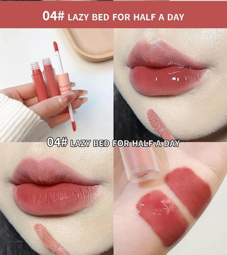MAXFINE Glase de Labios Doble Cara - Acabado Brillante y Mate