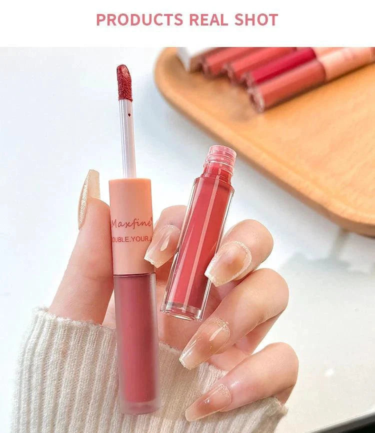 MAXFINE Glase de Labios Doble Cara - Acabado Brillante y Mate
