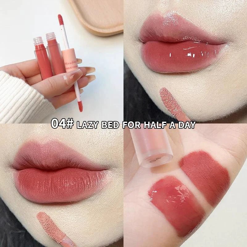 MAXFINE Glase de Labios Doble Cara - Acabado Brillante y Mate