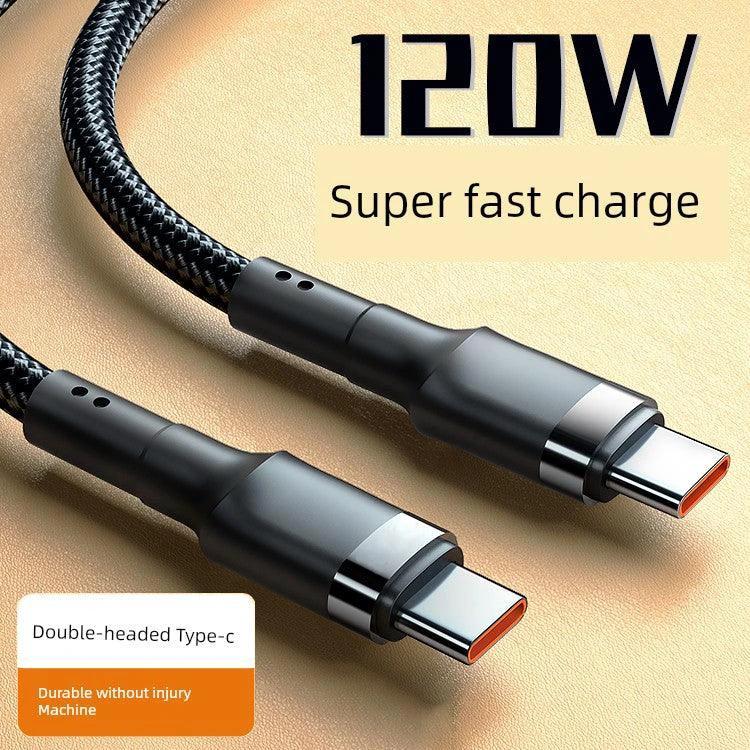 Câble de données Type-C à double tête - Chargement rapide et transfert de données de 2 m