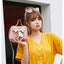 Elegant Leather Handbag with Scarf