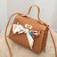 Elegant Leather Handbag with Scarf