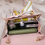 Elegant Leather Handbag with Scarf